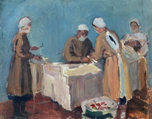 Гиппиус Наталия Александровна (1905 – 1994) - картины художника. Операция в Саранском военном госпитале.