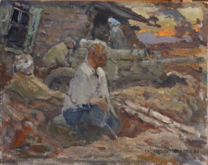 Жигимонт Петр Иванович (1914 – 2003) - картины художника. Наступление. Сталинград.