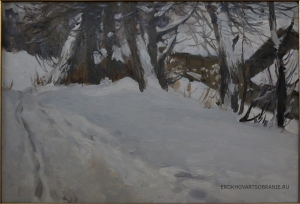 Дмитриевский Виктор Константинович (1923 – 2006) - картины художника. Заснеженная дорога.