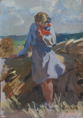 Саханов Александр Иванович (1914 – 1988) - картины художника. После жатвы.
