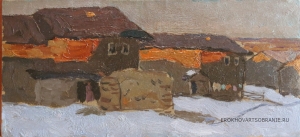Попов Игорь Александрович (1927 – 1999) - картины художника. Б.Пысса. Закат.
