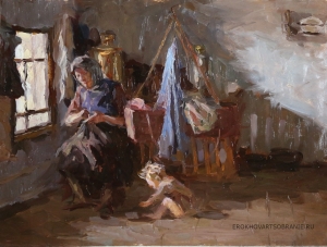 Назаров Константин Борисович (1933 – 1981) - картины художника. У окна. Русский Север.