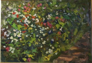 Судаков Павел Фёдорович (1914 – 2010) - картины художника. Шиповник. Переделкино.