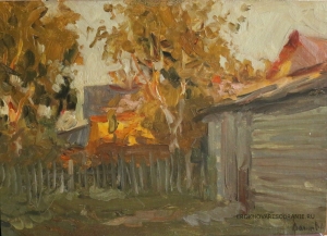 Васин Владимир Алексеевич (1918 – 2006) - картины художника. Солнечный вечер.
