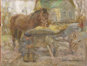 Васин Владимир Алексеевич (1918 – 2006) - картины художника. Мальчик с лошадью.