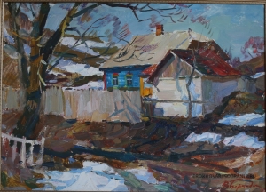 Бернадский Валентин Данилович (1917 – 2011)  - картины художника. Последний снег.