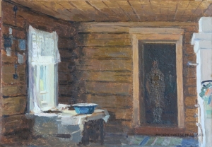 Сысоев Николай Александрович (1918 - 2001) - картины художника. Деревенский интерьер.