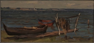 Чулович Виктор Николаевич (1922–1994)   - картины художника. Лодки. Плещеево озеро.