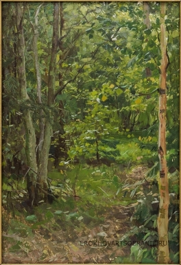 Кугач Михаил Юрьевич (1939)  - картины художника. Лесная тропинка.