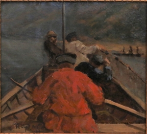 Судаков Павел Фёдорович (1914 – 2010) - картины художника. Жигули (рыбаки).