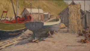 Пыриков Борис Викторович (1925–1987)  - картины художника. Лодки на берегу.