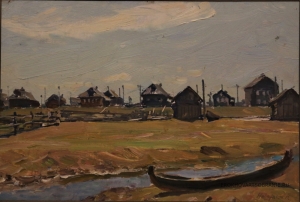 Ноздрачёв Николай Григорьевич (1926 - ) - картины художника. Северная деревня.