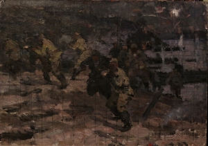 Косых Максим Сергеевич (1917-1999) - картины художника. Ночной десант.