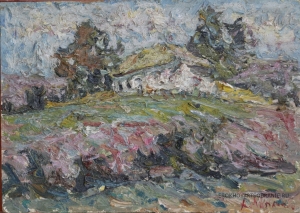 Лопаткин Александр Андреевич (1922 – 1996) - картины художника. Домик на горе.