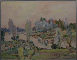 Месропян Багдасар Аветисович (1913-2002).  - картины художника. Пейзаж с речкой.