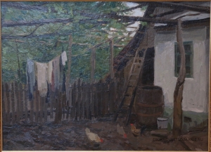 Кугач Юрий Петрович (1917 - 2013) - картины художника. Во дворе.