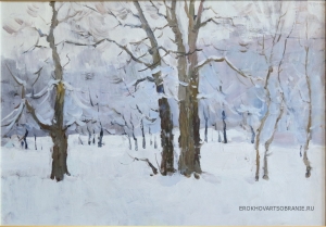 Максютов Рашит Гарифович (1925—1997). - картины художника. Зимний лес.
