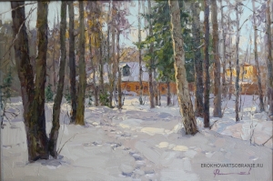 Филитов Сергей Евгеньевич (1964) - картины художника. Просека зимой. Ашукино.