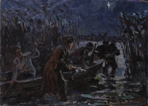 Рубинский Игорь Павлович  (1919 – 1996) - картины художника. Переправа.