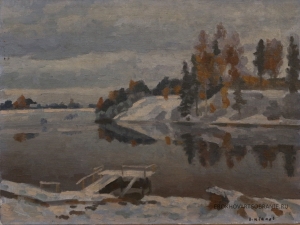 Иванов Виктор Иванович (1924) - картины художника. Зимняя речка.