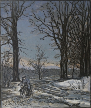 Соколов Илья Алексеевич (1890–1968) - картины художника. «Дорога в лесу».