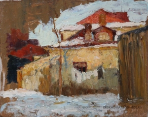 Пурыгин Валентин Захарович (1926 - 2002 года) - картины художника. «Наш двор».