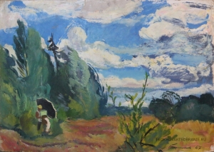 Терещенко Николай Иванович (1924 - 2005) - картины художника. Облака лебединые.