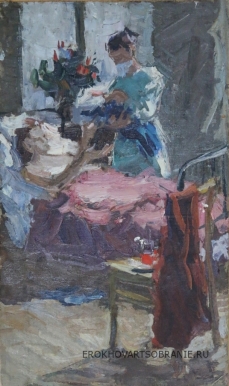 Лопаткин Александр Андреевич (1922 – 1996) - картины художника. Этюд к картине Родильный дом.