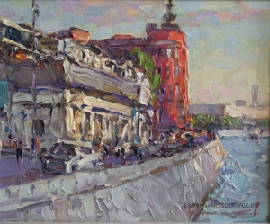 Филитов Сергей Евгеньевич (1964) - картины художника. Закат на стрелке.