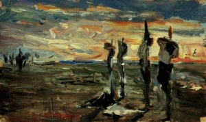 Тутеволь Клавдия Александровна (1917 – 1990) - картины художника. Сотни и тысячи убитых и повешенных оставляет после себя коричневая чума.